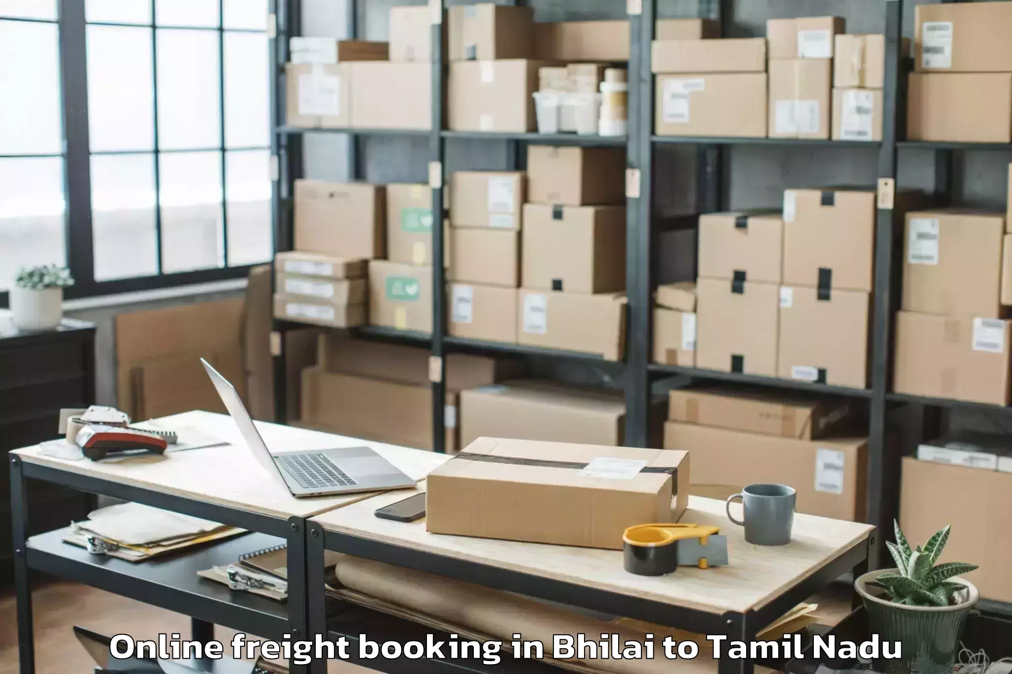 Trusted Bhilai to Alangudi Online Freight Booking